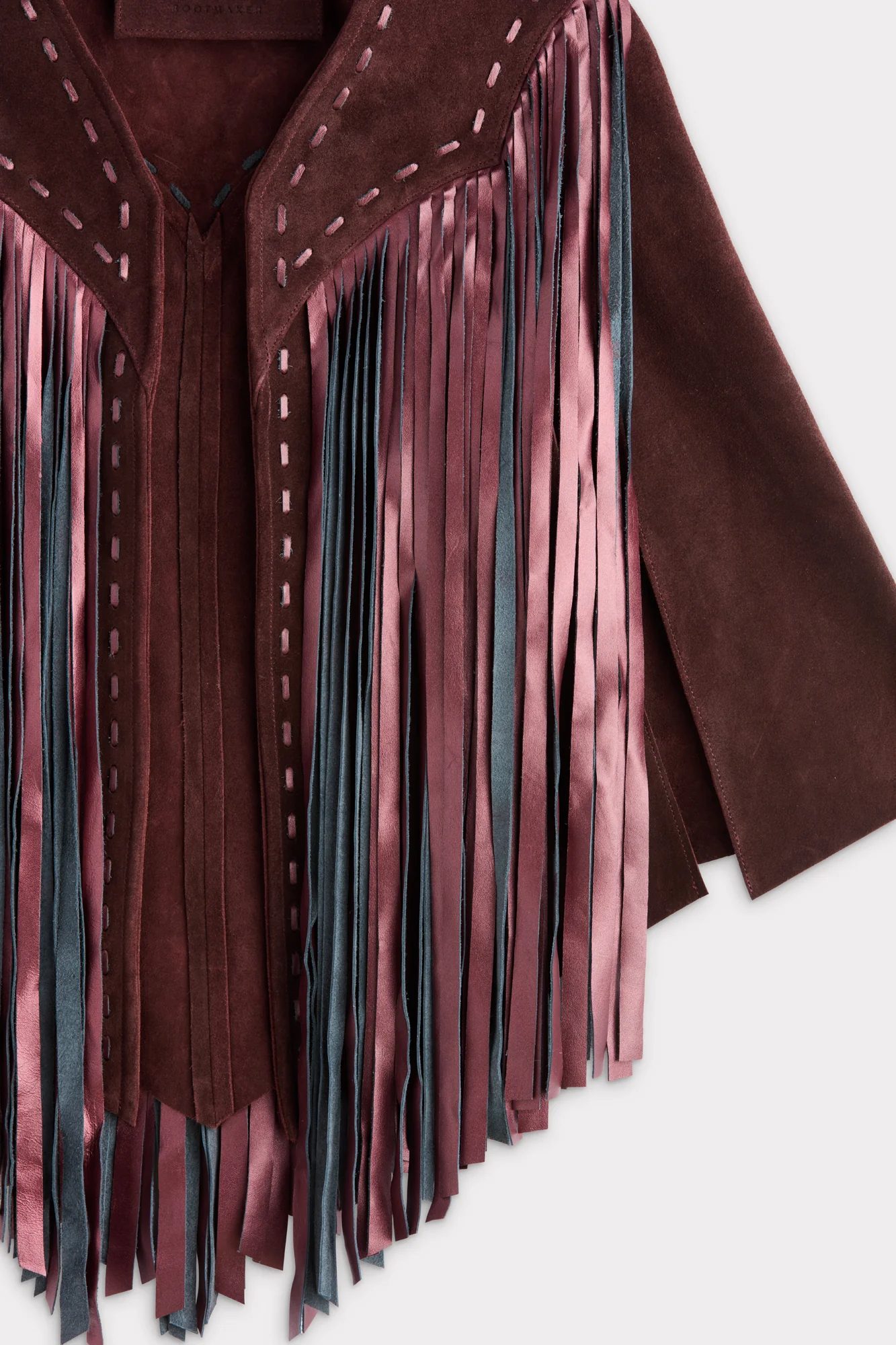 Shayanne Fringe Cape :: Black Cherry