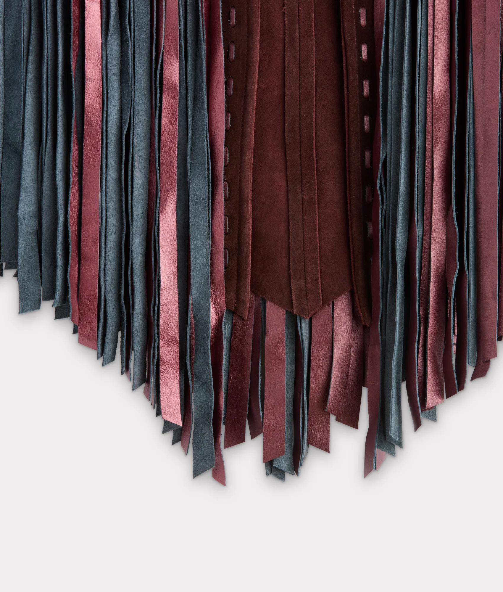Shayanne Fringe Cape :: Black Cherry