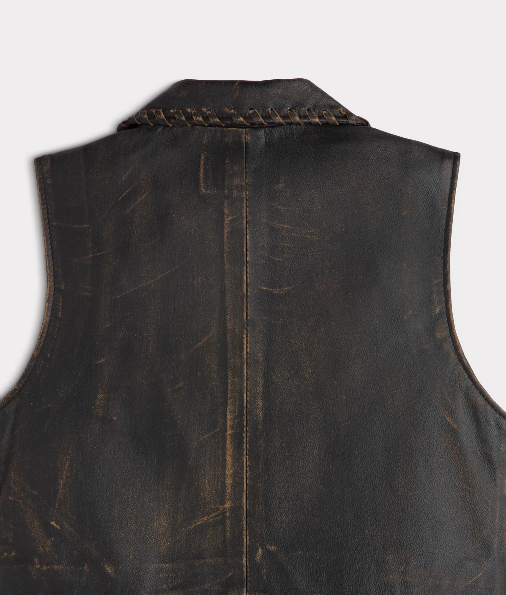 5913-estelle-distressed-fringe-leather-vest-brown-4.webp Estelle Distressed Fringe Leather Vest :: Brown