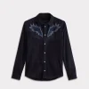 Ace Suede Shacket :: Dusty Blue