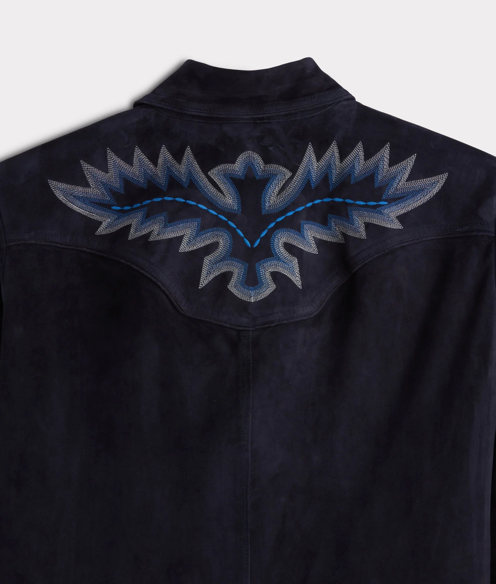 Ace Suede Shacket :: Dusty Blue