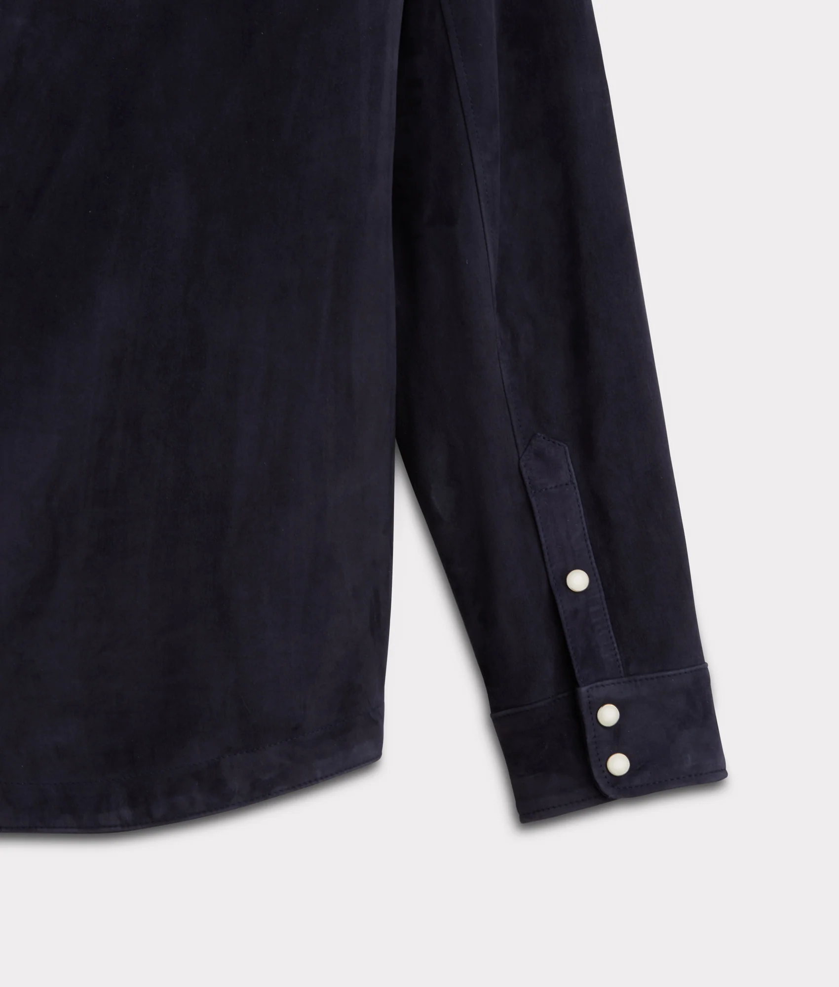 Ace Suede Shacket :: Dusty Blue