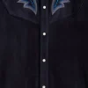 Ace Suede Shacket :: Dusty Blue