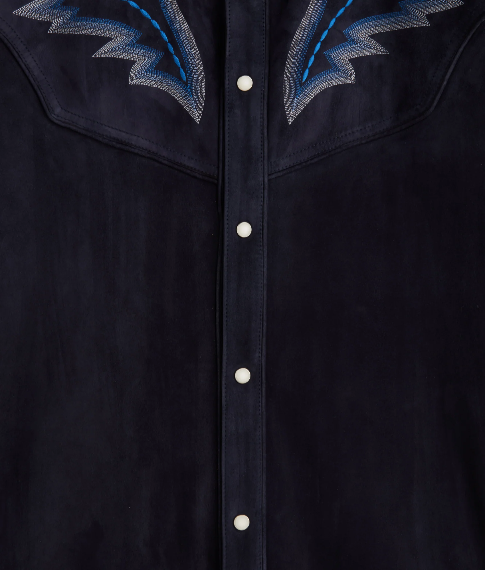 Ace Suede Shacket :: Dusty Blue