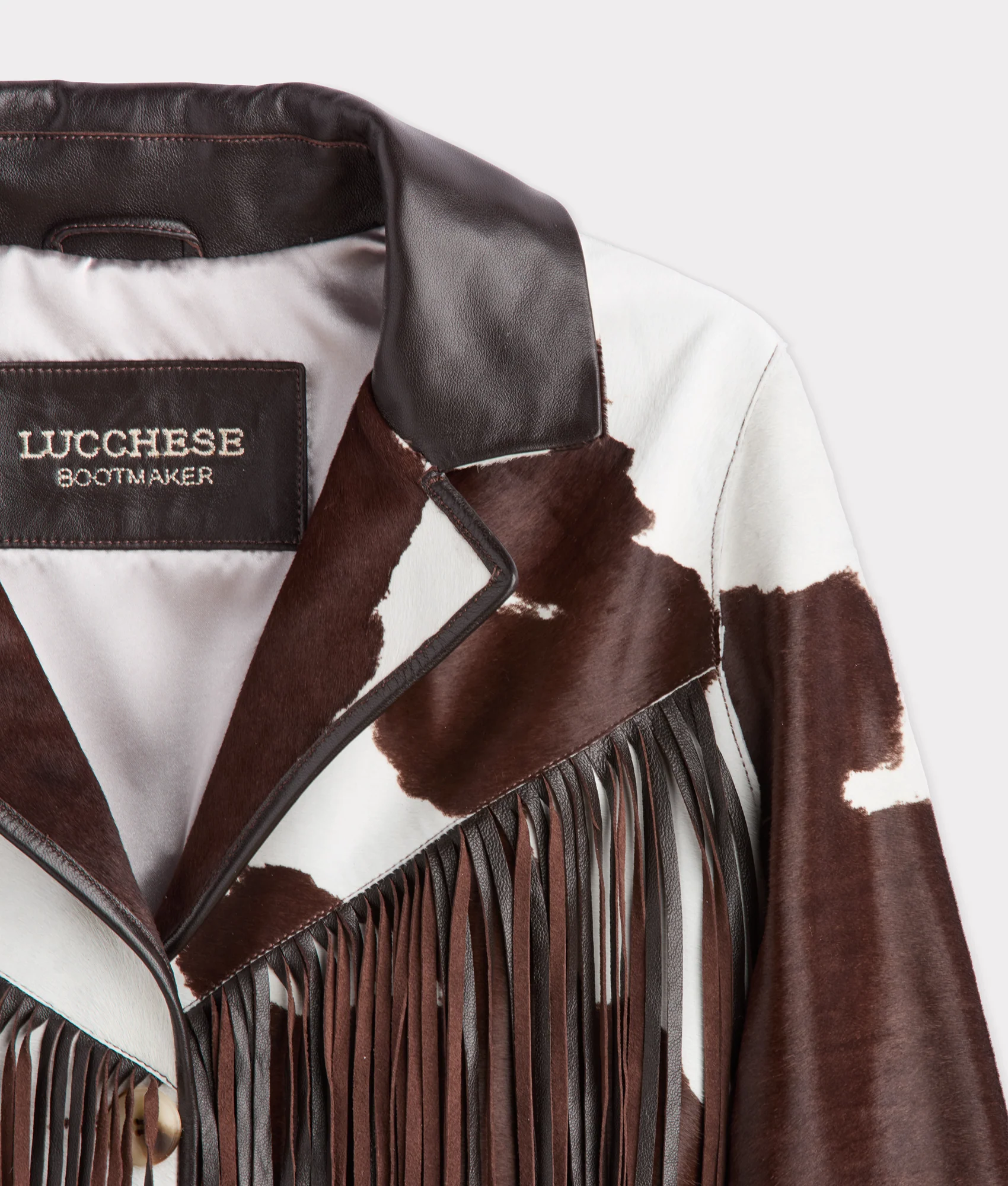 Harper Fringe Jacket :: Brown Mix