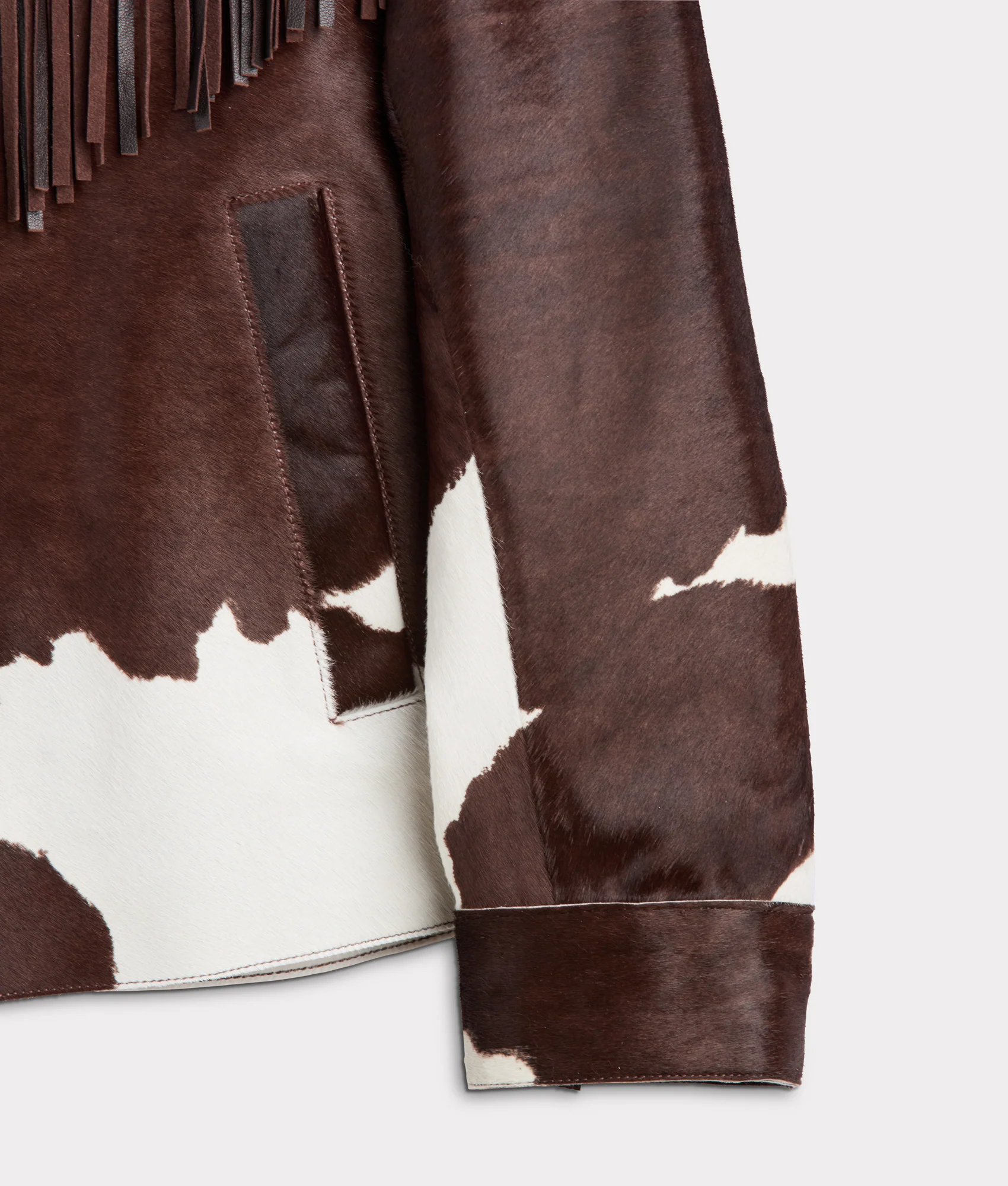 Harper Fringe Jacket :: Brown Mix