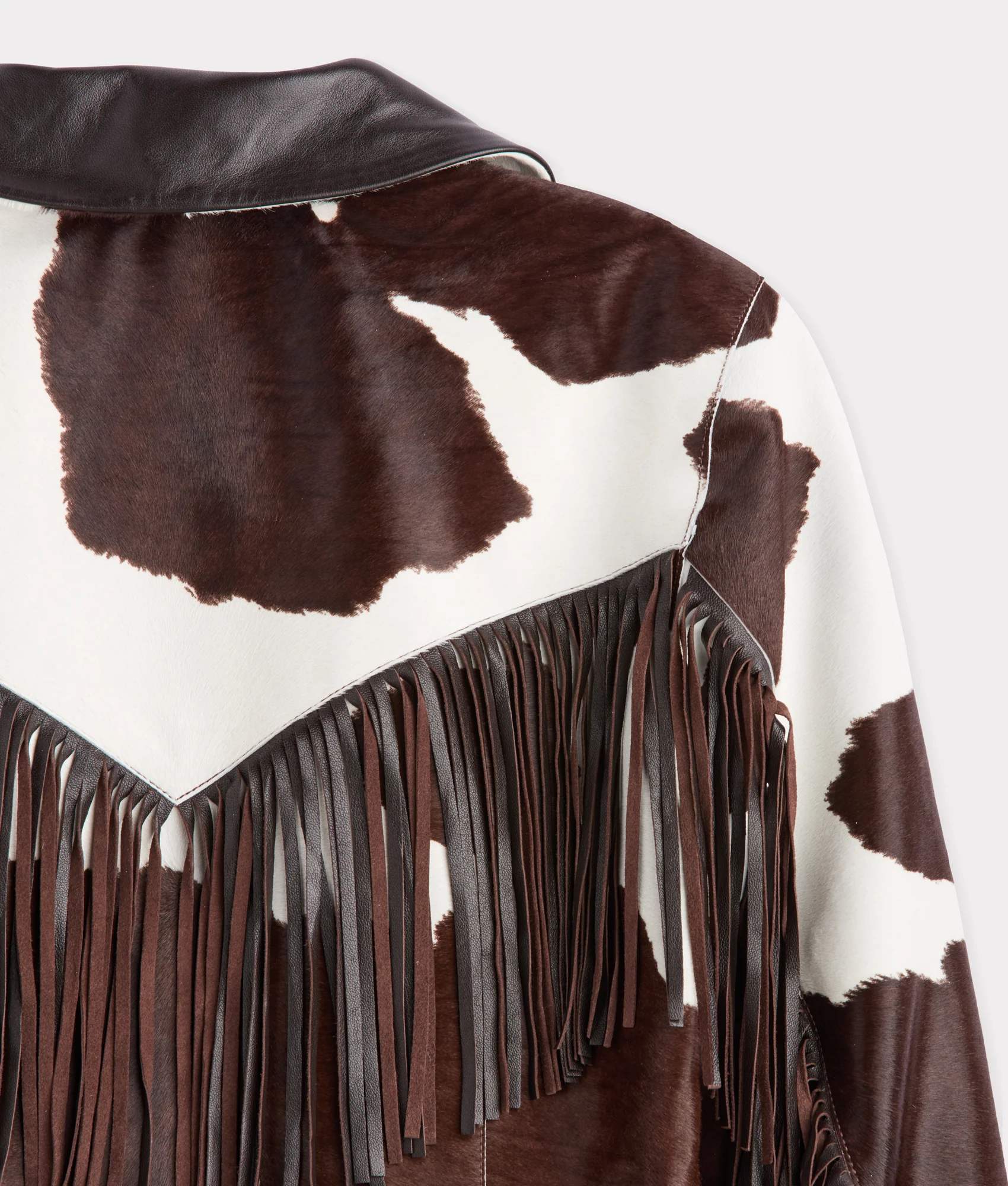 Harper Fringe Jacket :: Brown Mix