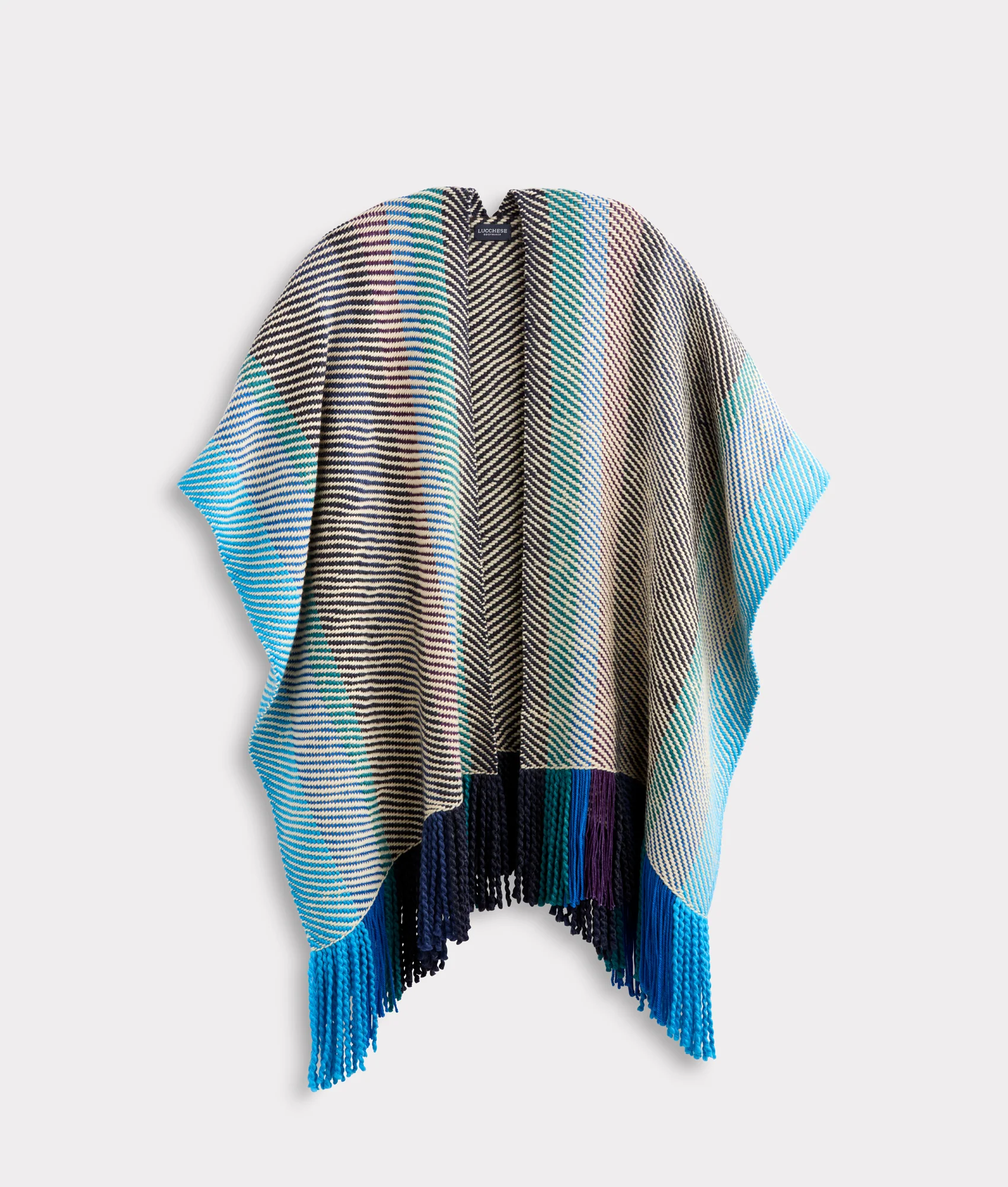 5940-aline-fringe-cape-striped-blue-1.webp Aline Fringe Cape :: Striped Blue