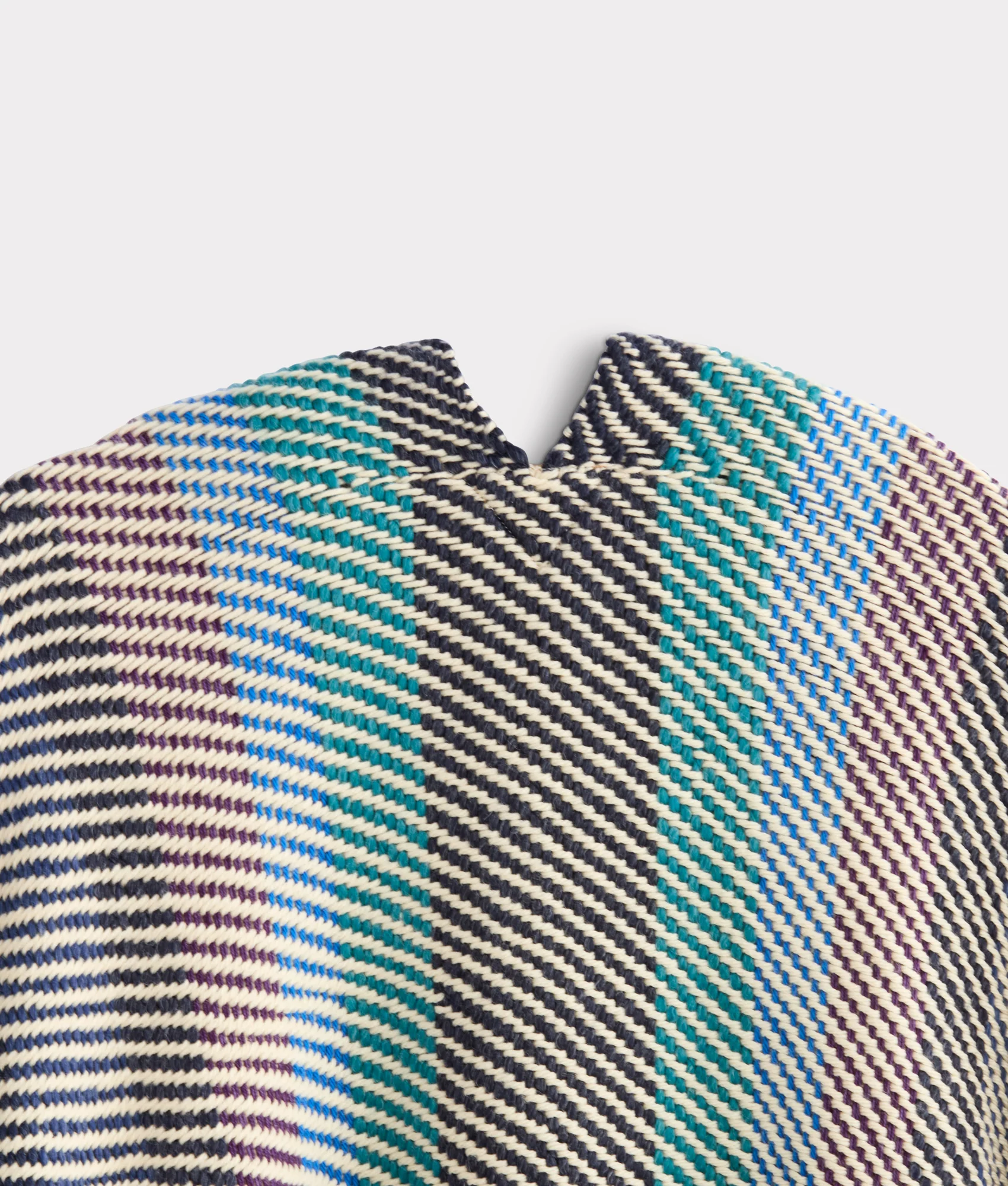 Aline Fringe Cape :: Striped Blue