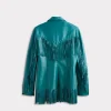 Tallulah Fringe Jacket :: Teal
