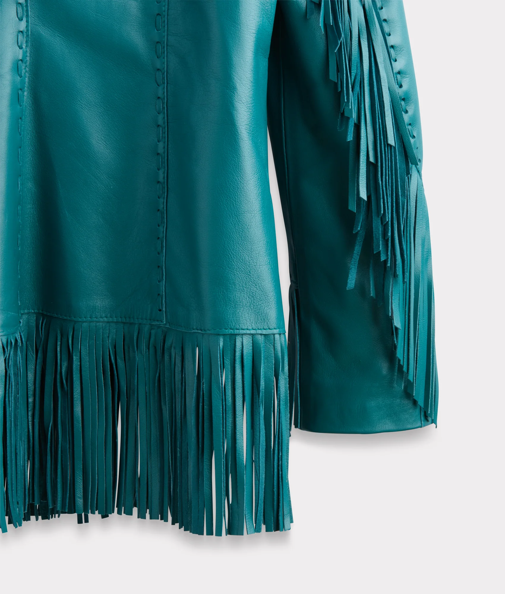 Tallulah Fringe Jacket :: Teal