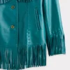 Tallulah Fringe Jacket :: Teal