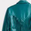 Tallulah Fringe Jacket :: Teal