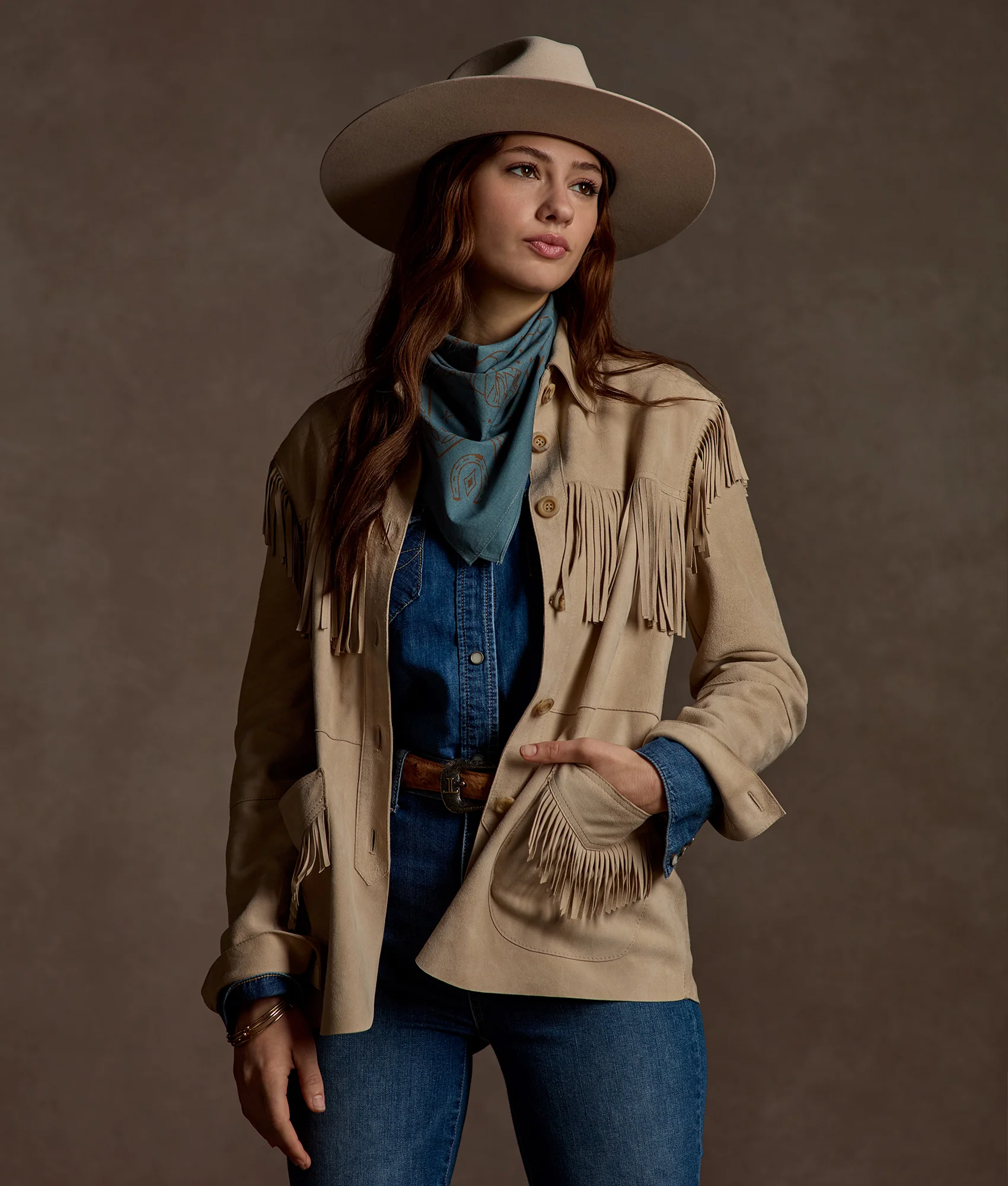 Olathe Fringe Jacket :: Sand
