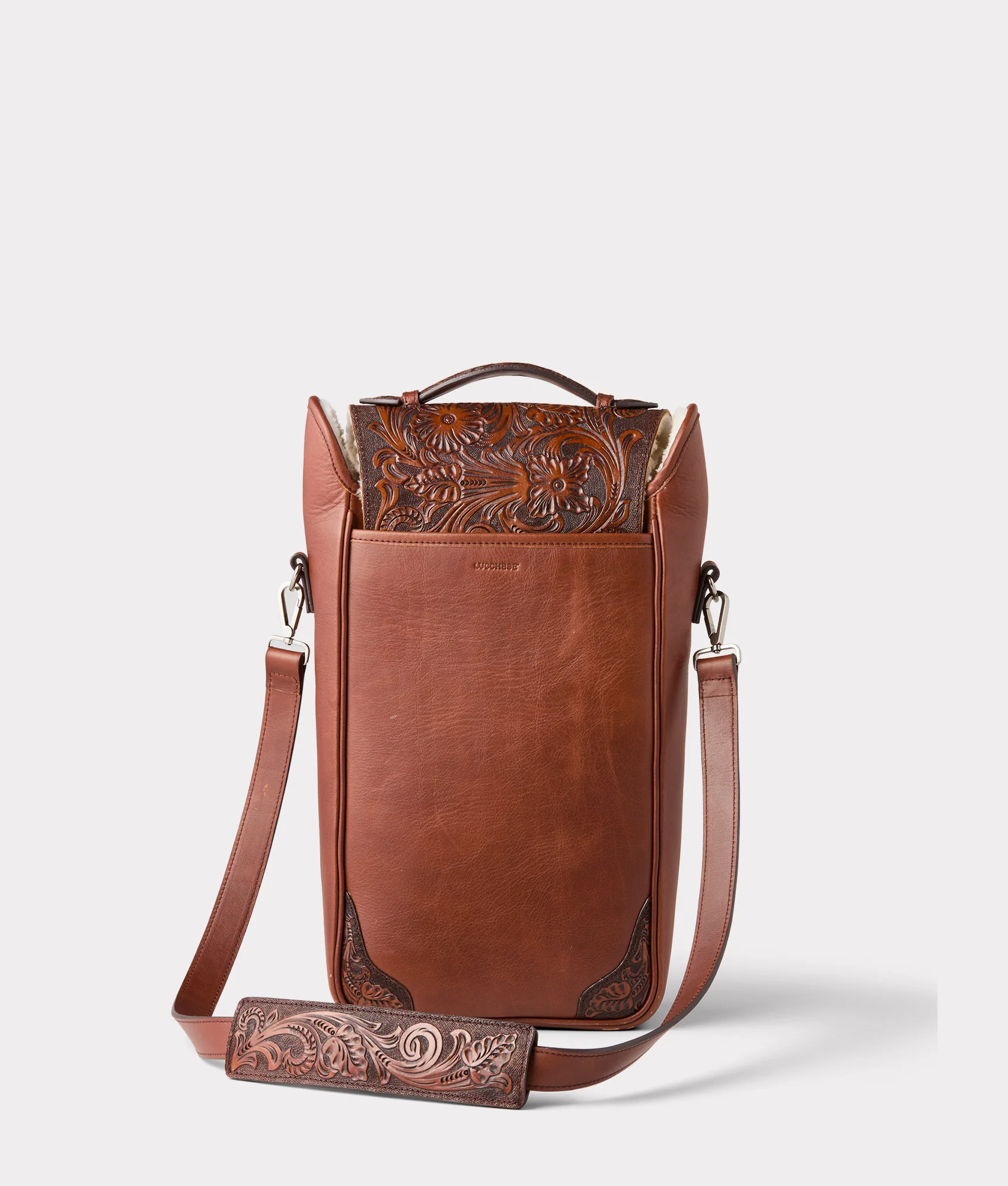 Lucchese x Chappellet Wine Bag :: Tobacco