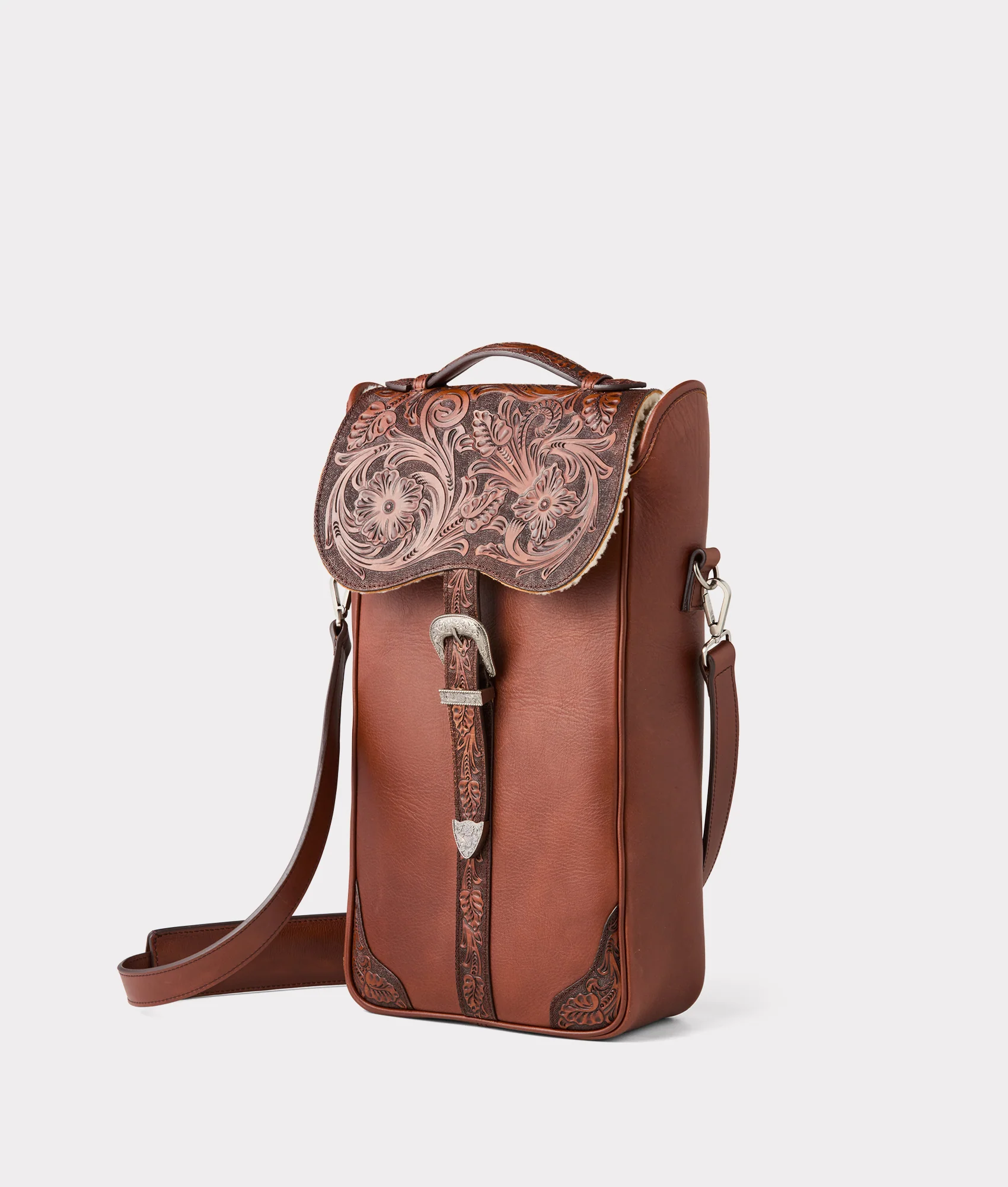 Lucchese x Chappellet Wine Bag :: Tobacco