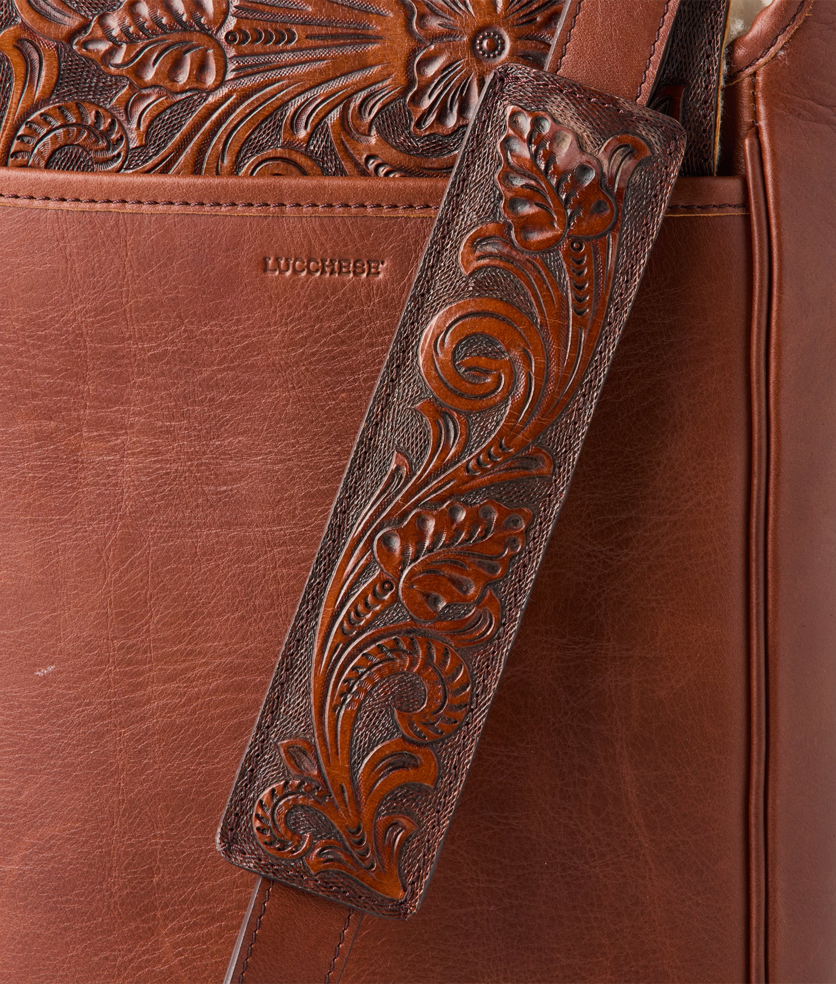 Lucchese x Chappellet Wine Bag :: Tobacco