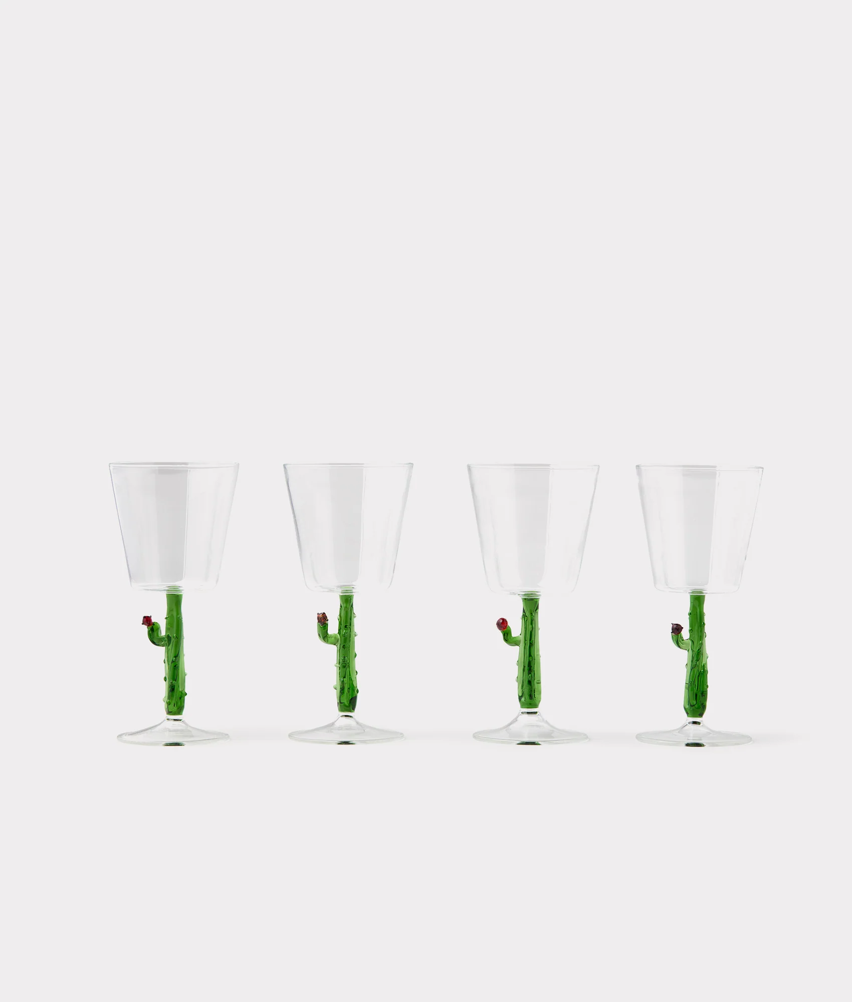 5961-tucson-saguaro-cactus-water-wine-glasses-set-of-four-green-1.webp Tucson Saguaro Cactus Water / Wine Glasses - Set of Four :: Green