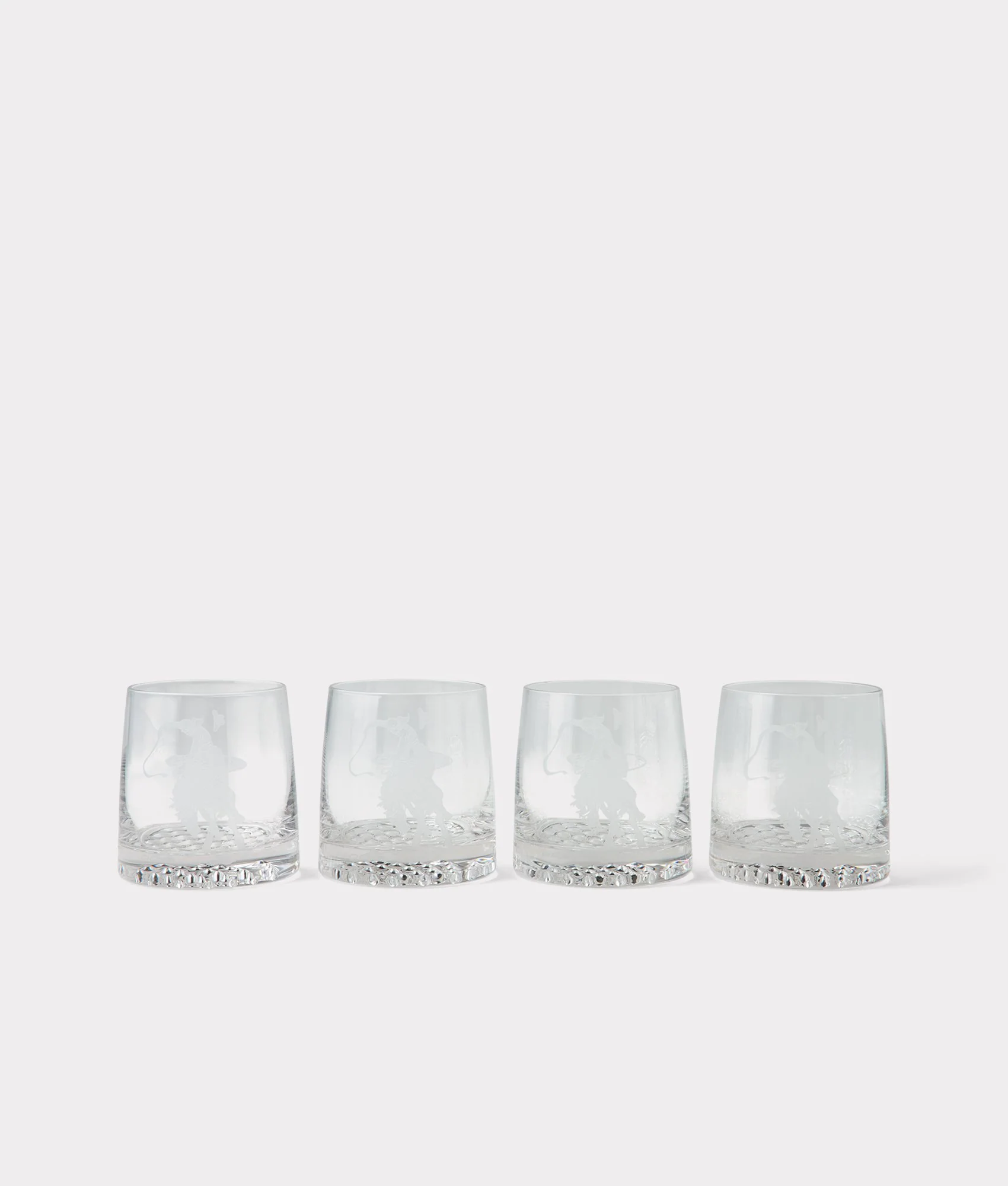 Saddle Bronc Glasses - Set of Four :: White