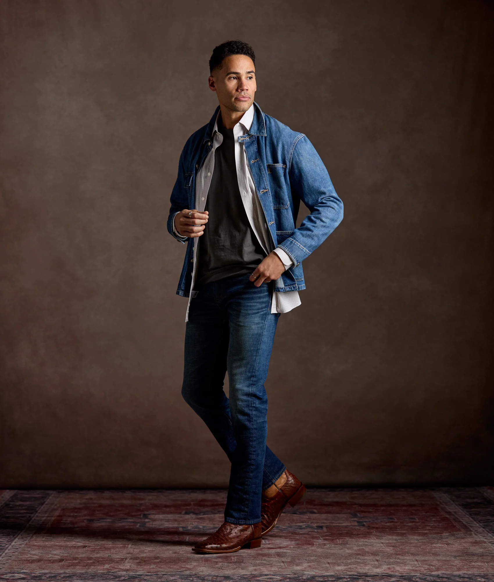 San Antonio Cowboy Fit :: Grey And White Check