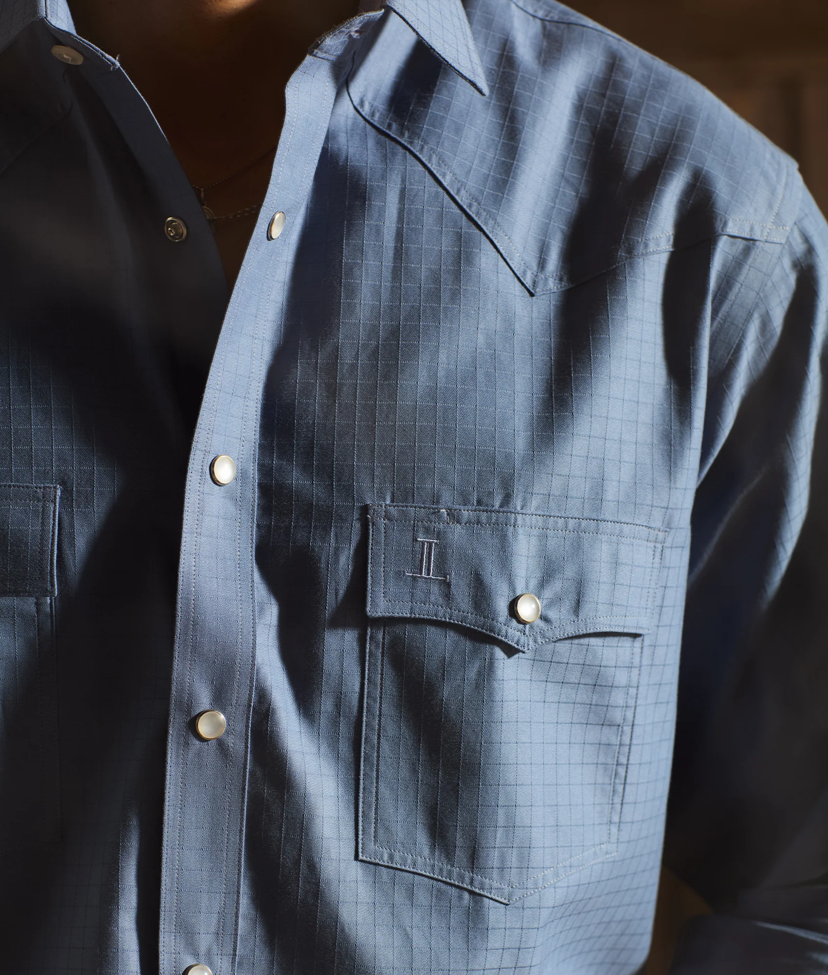 El Paso Square Dobby :: Slate Blue