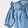 Corlee Denim Blouse :: Blue Bird