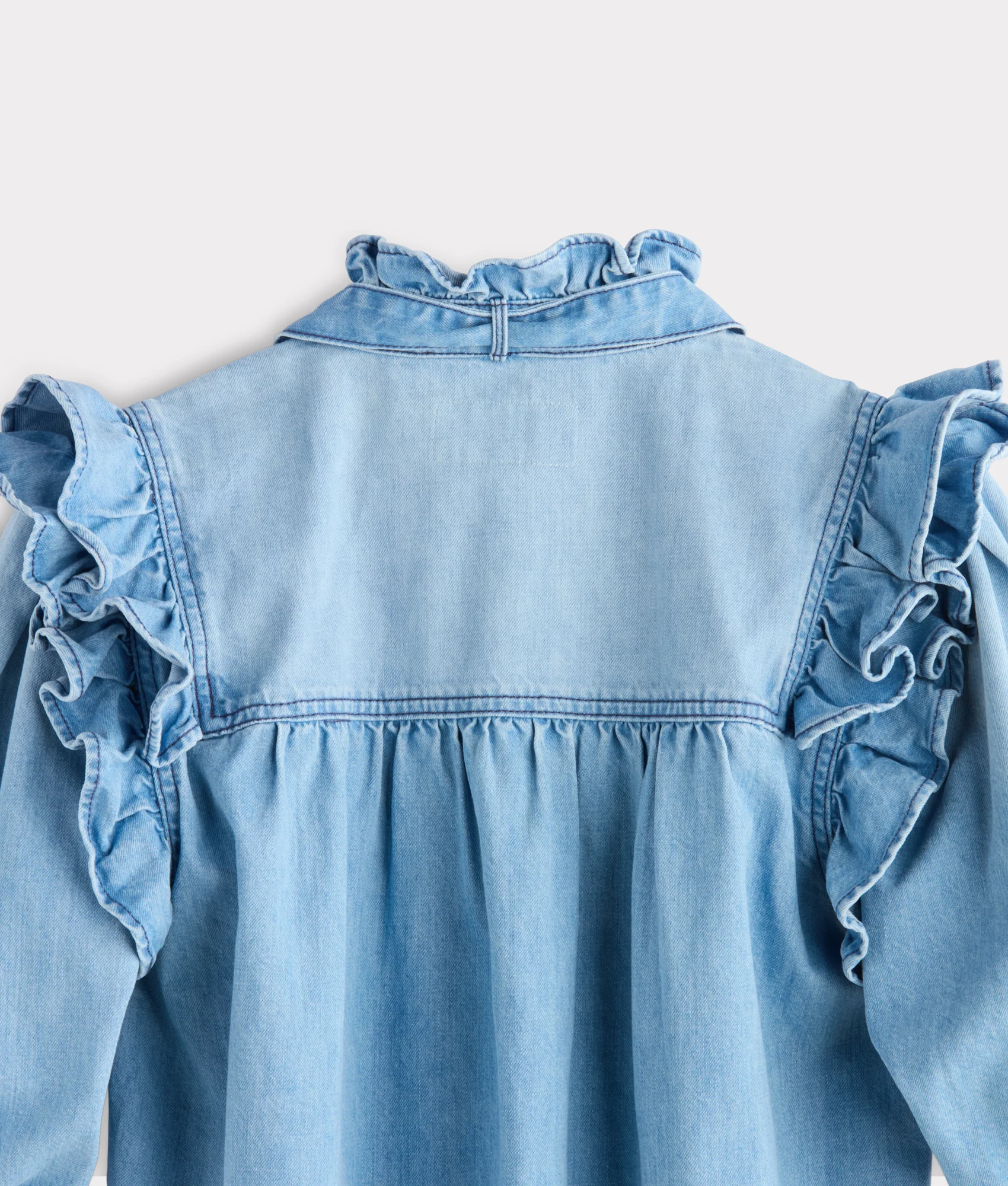 Corlee Denim Blouse :: Blue Bird