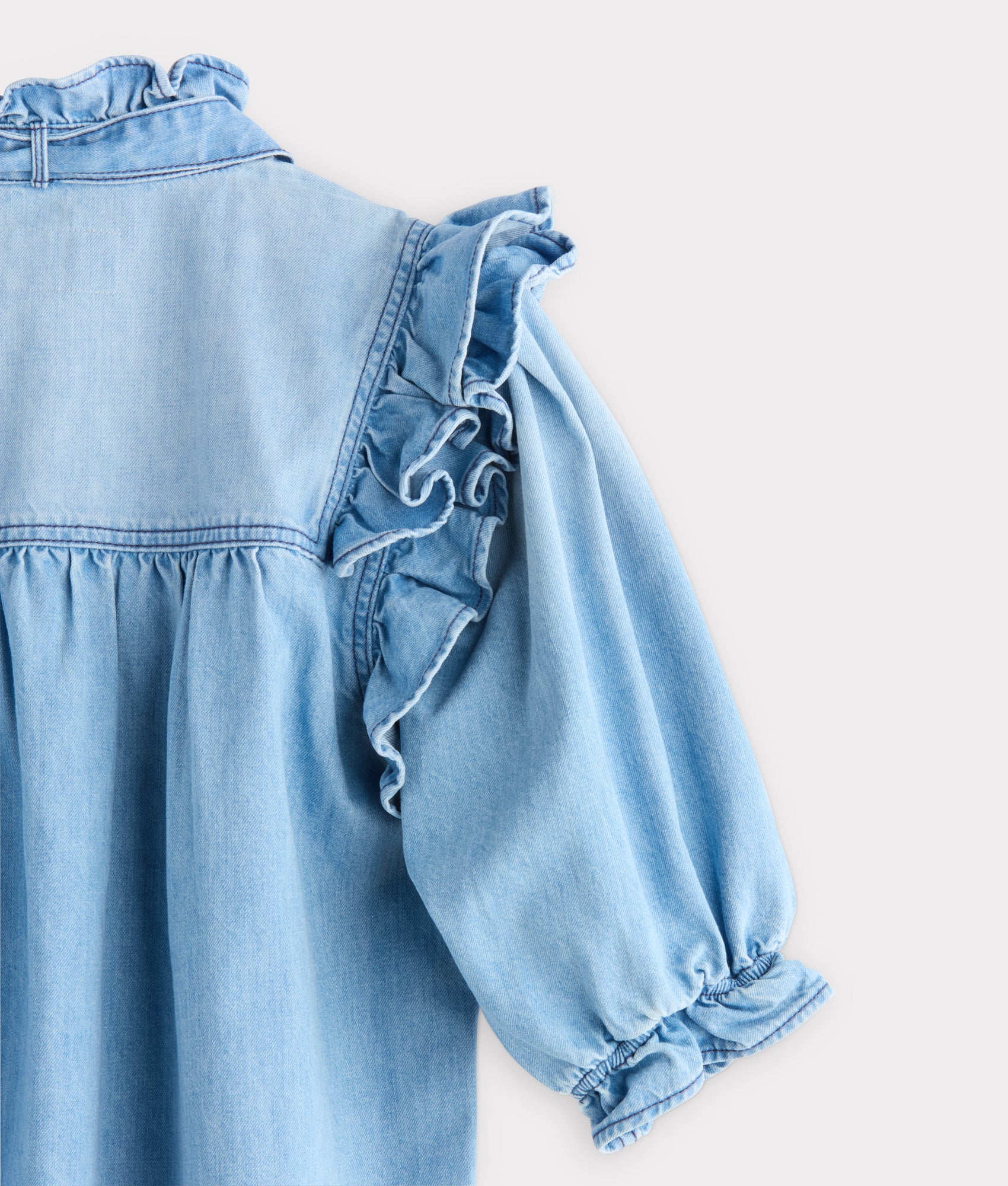 Corlee Denim Blouse :: Blue Bird
