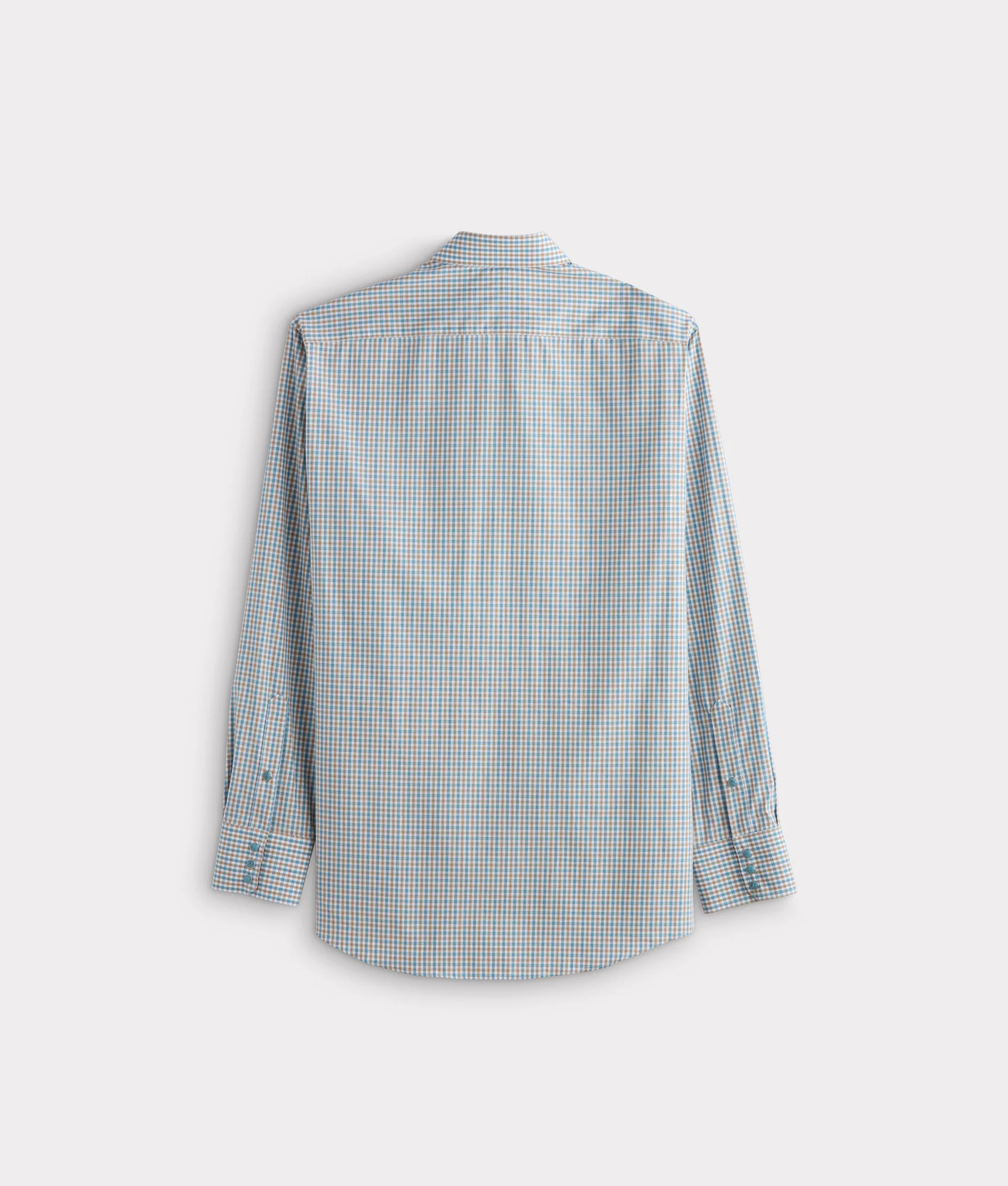 El Paso Tailored Fit :: Tan And Turquoise Check