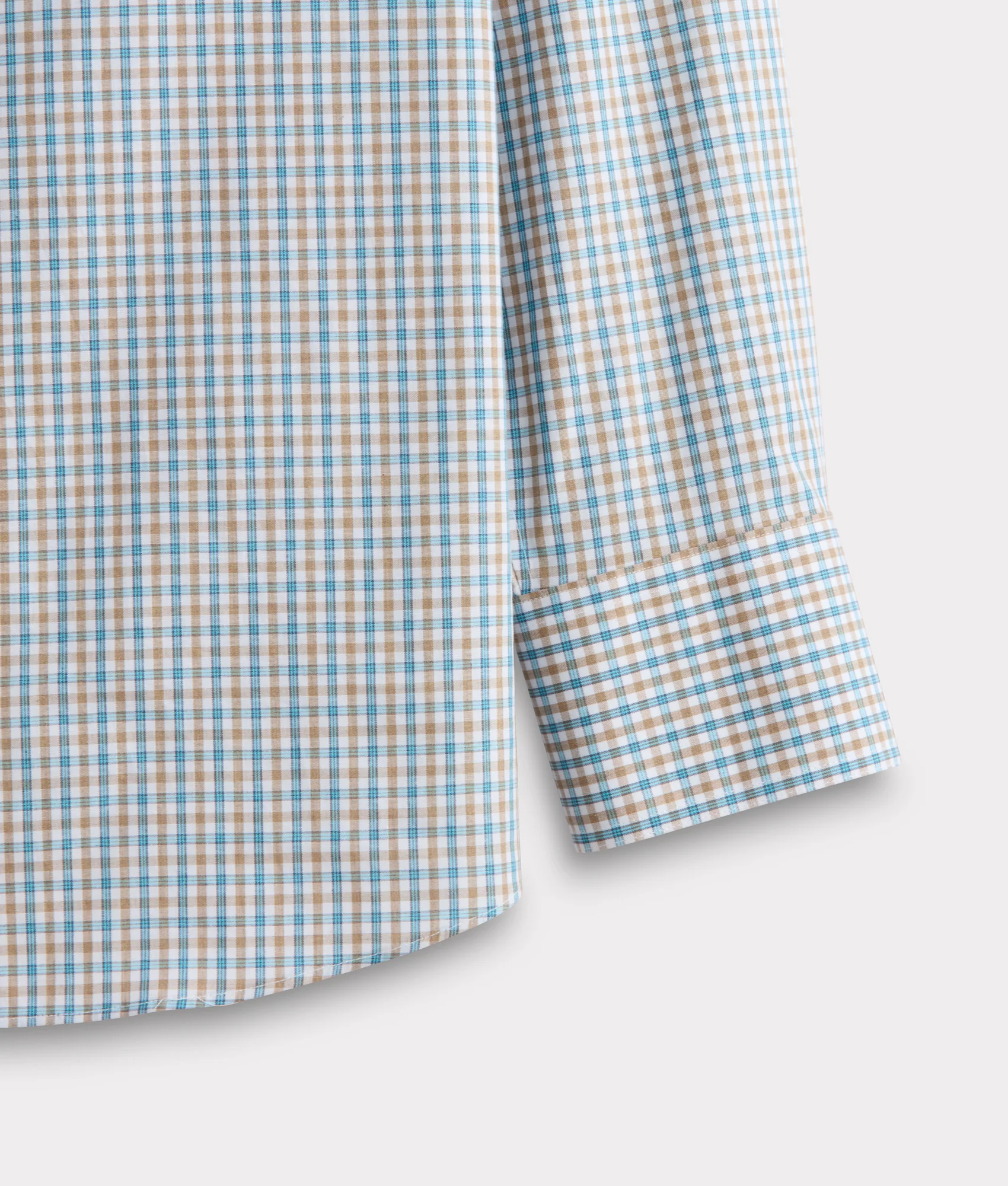 El Paso Tailored Fit :: Tan And Turquoise Check