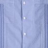 Guayabera Shirt :: Light Blue And White Gingham