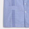 Guayabera Shirt :: Light Blue And White Gingham