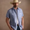 Guayabera Shirt :: Light Blue And White Gingham