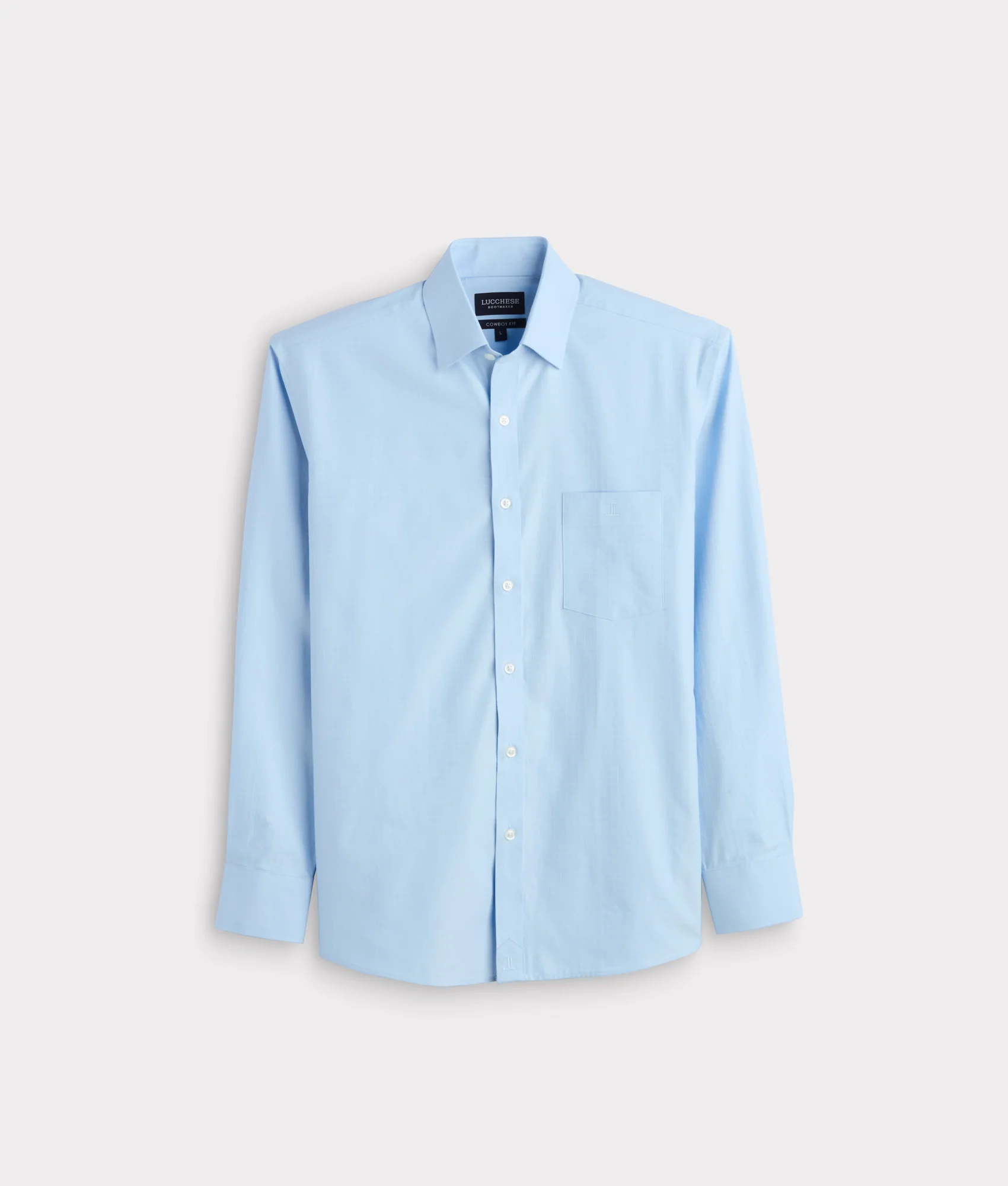 San Antonio Cowboy Fit :: Sky Blue Square Dobby