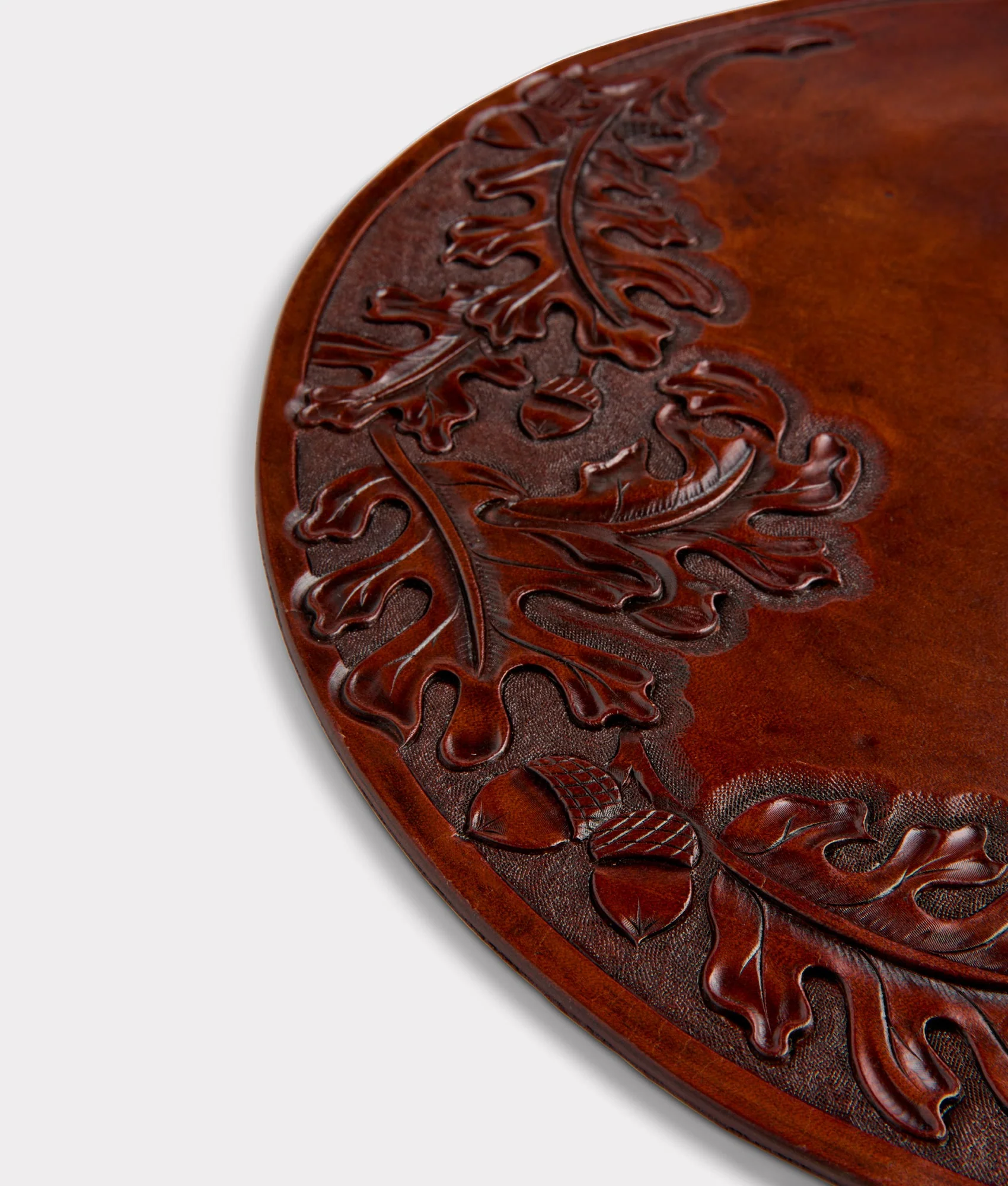 Hand-Tooled Placemats - Set of Two :: Brown