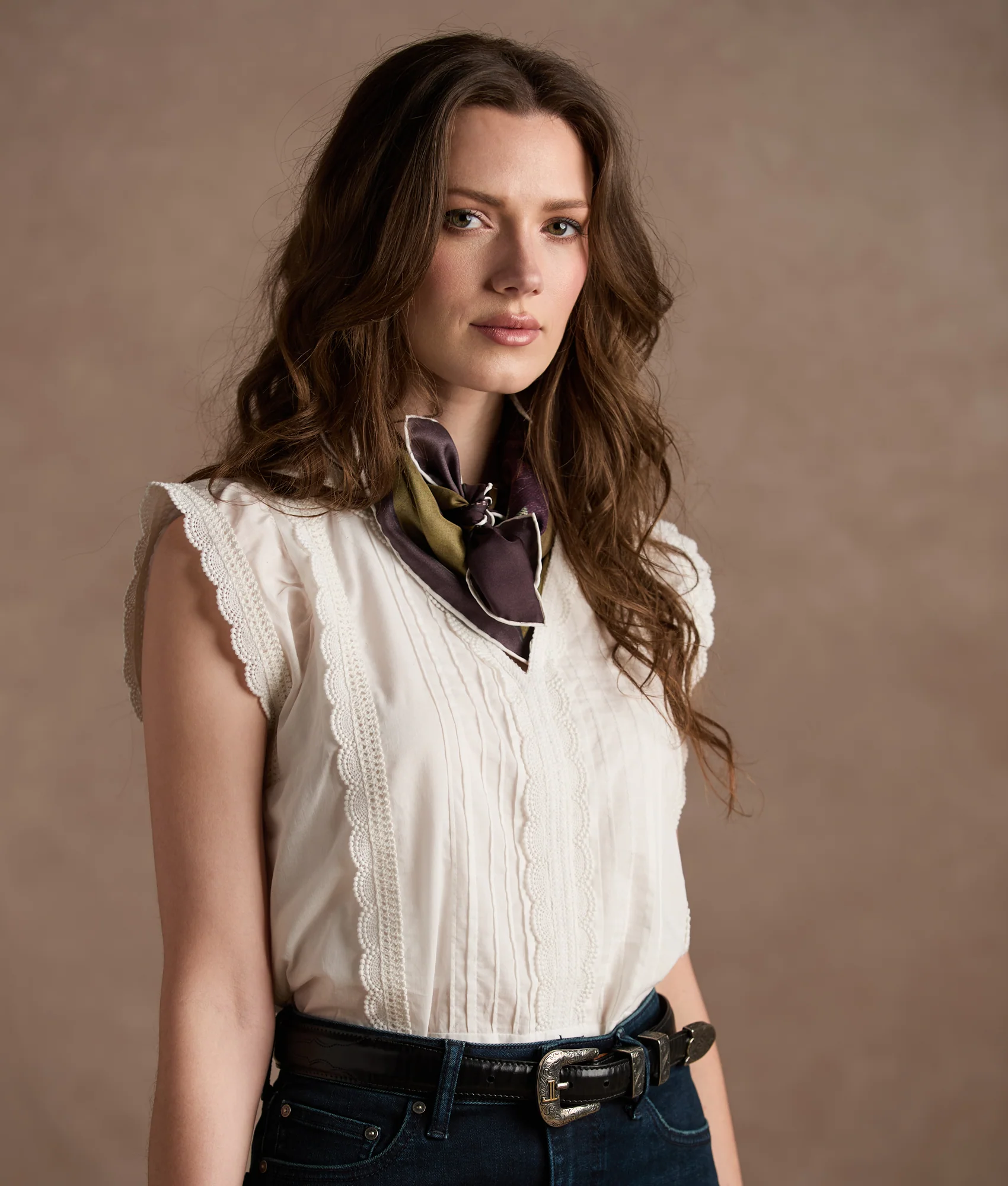 Sutton Pintuck Blouse :: White