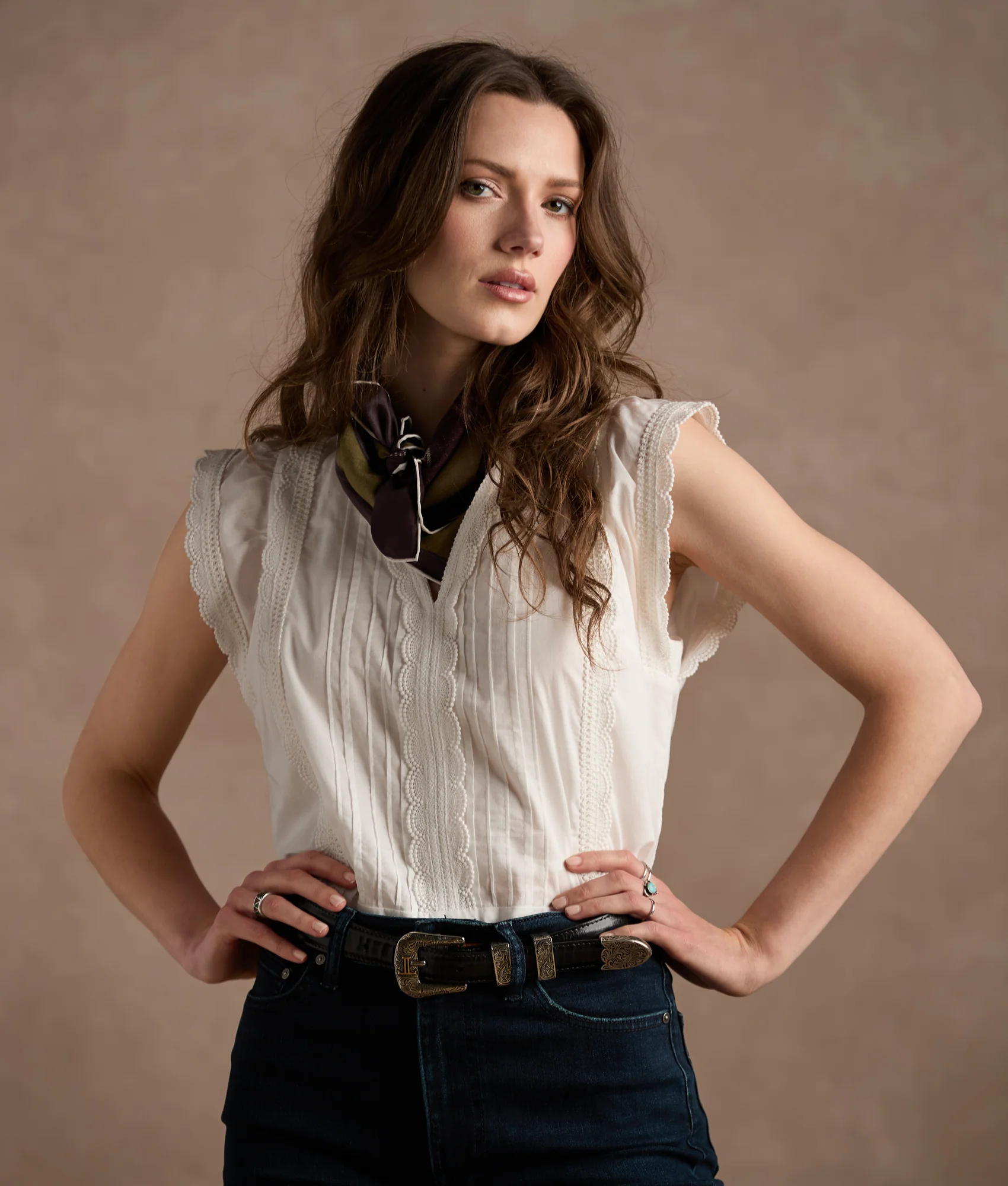 Sutton Pintuck Blouse :: White