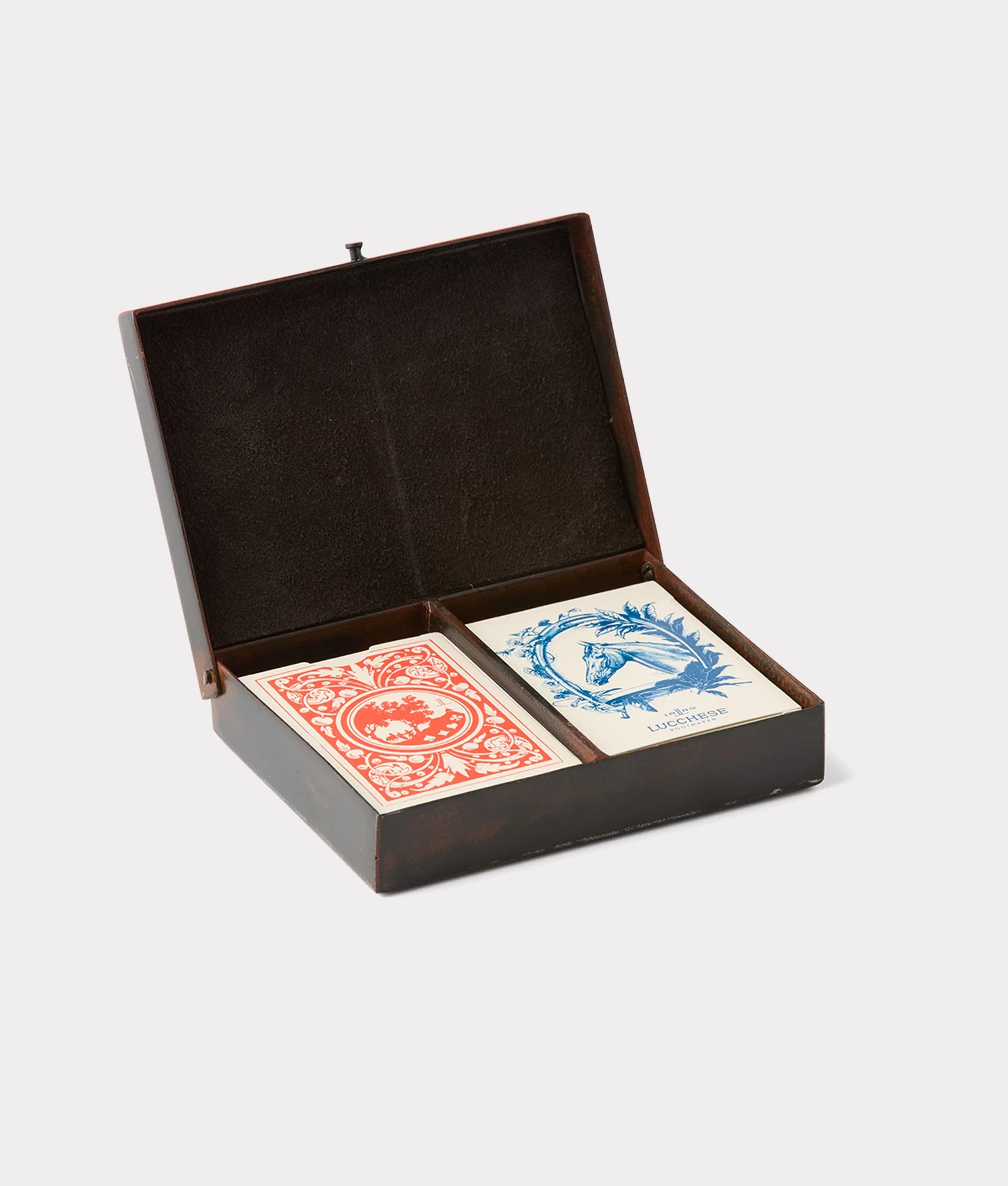 Mirrored L Playing Card Case :: Iron
