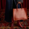 Large Alice Exotic Book Tote :: Honey