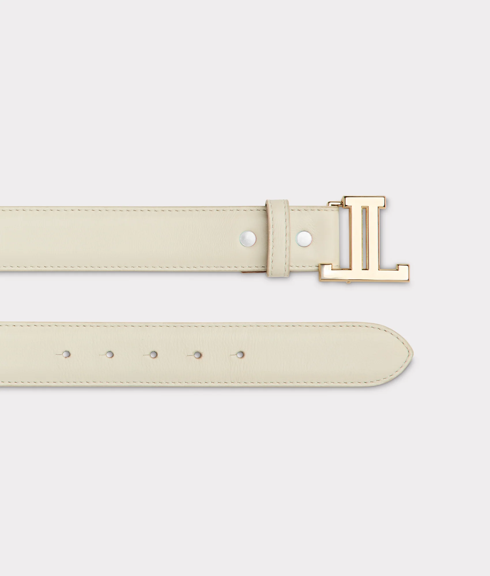 Women's Mirrored L Belt :: Glitz Cream
