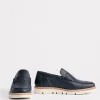 Ridgeline Exotic Penny Loafer :: Navy