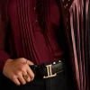 Women's Mirrored L Belt :: Black