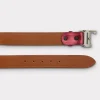 Women's Mirrored L Belt :: Wine