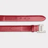 Women's Mirrored L Belt :: Tristan Red