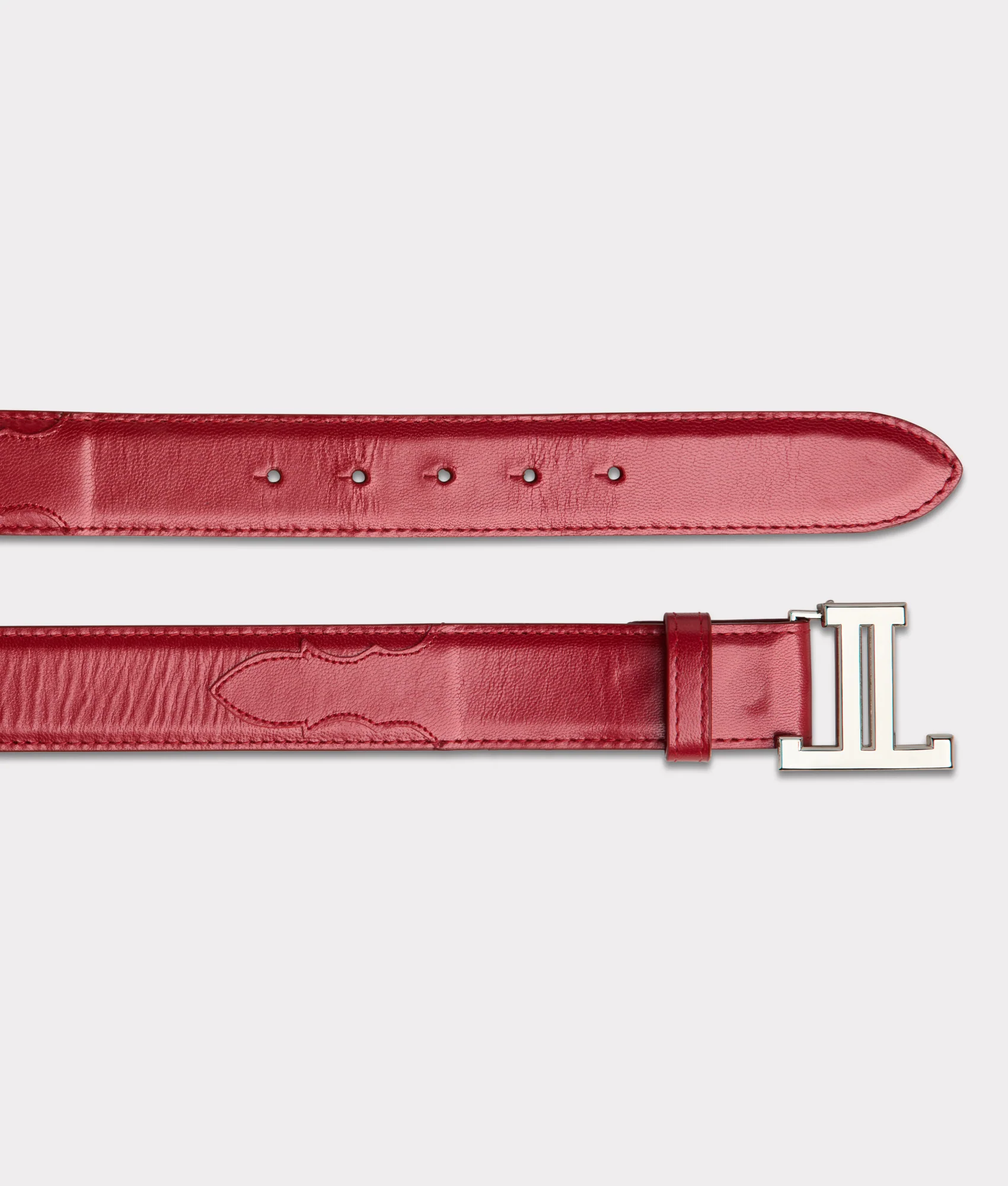 Women's Mirrored L Belt :: Tristan Red