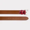 Women's Mirrored L Belt :: Tristan Red