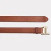 Women's Mirrored L Belt :: Tan