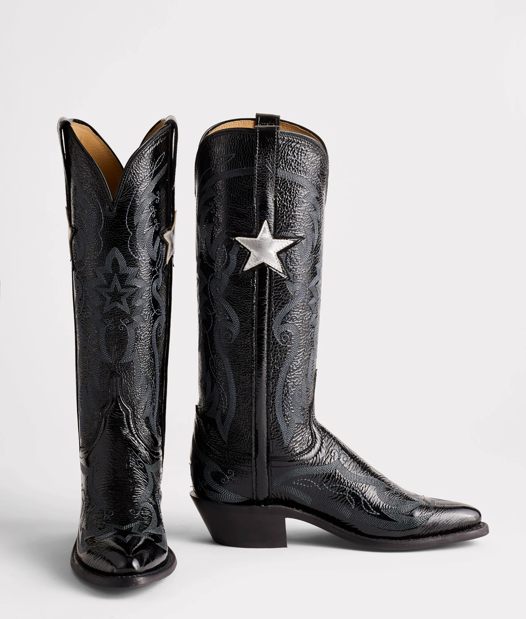 Gina :: Crinkle Patent Black