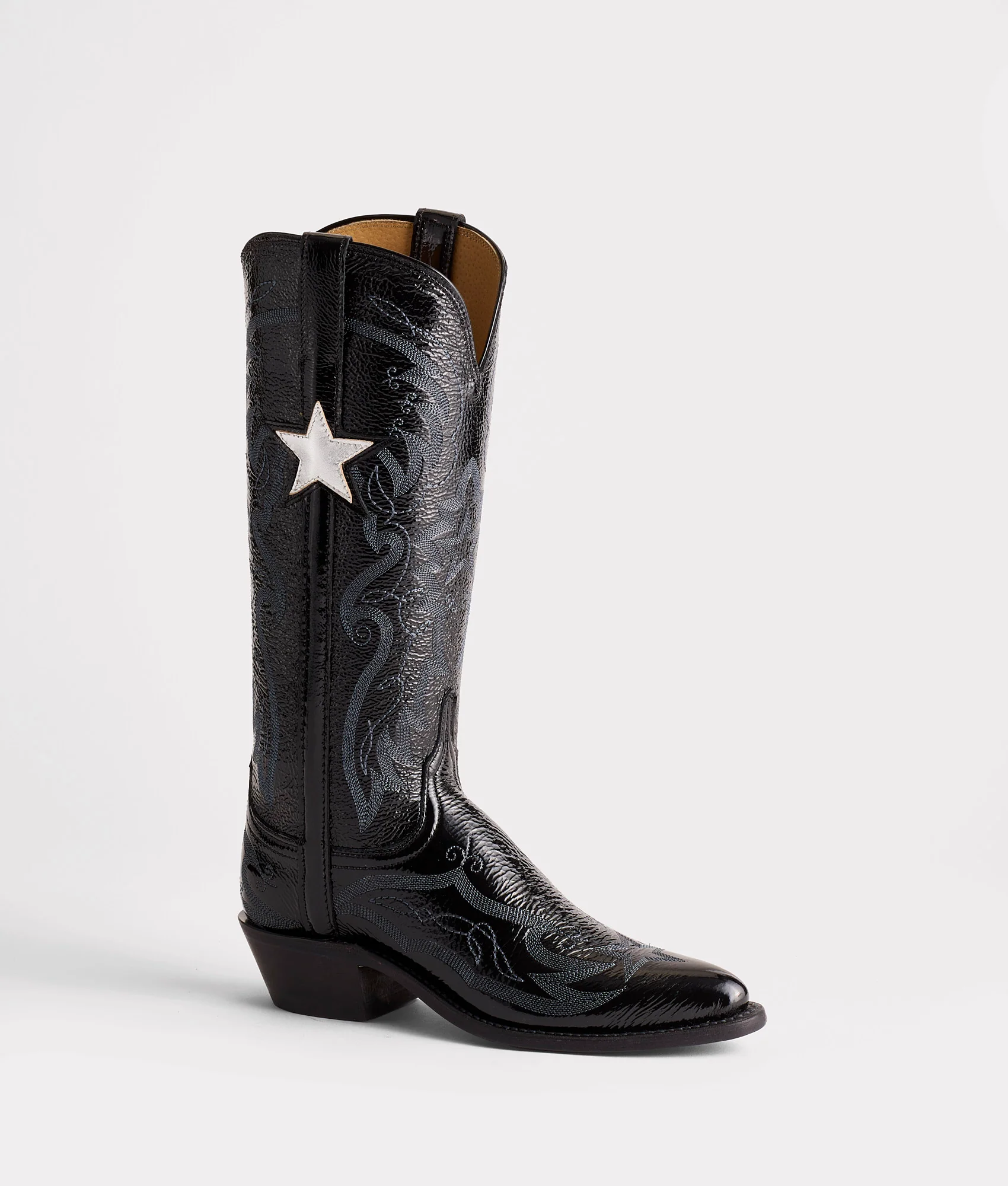 Gina :: Crinkle Patent Black
