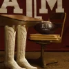 Priscilla :: Glitz Cream W/ Maroon Stitching